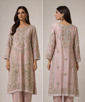 Blush Pink Heavy Embroidered Formal