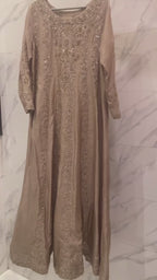 Beige Gold Hardworked Kurta